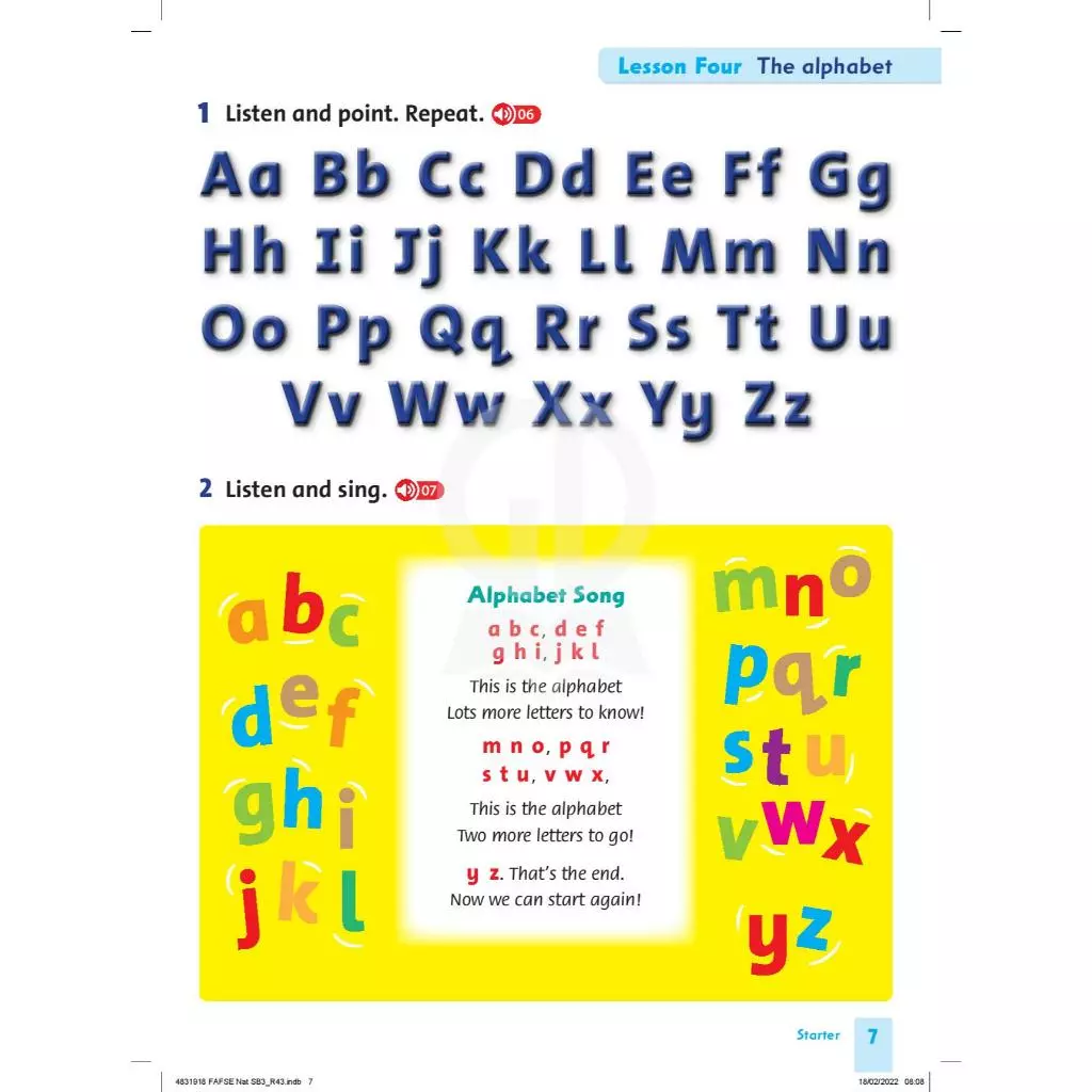 Tiếng Anh bài học Lớp 3 – Family And Friends 3 Student Book 7